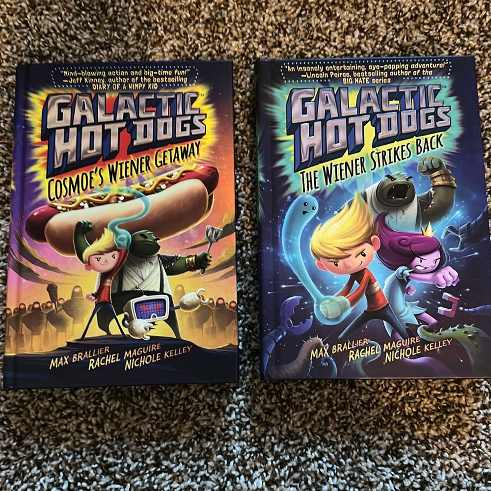 Galactic hotdogs book lot. Set of 2 books